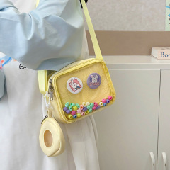 Japanese girl ins transparent pain bag 2024 early autumn new style shoulder crossbody bag women's versatile casual mobile phone small bag