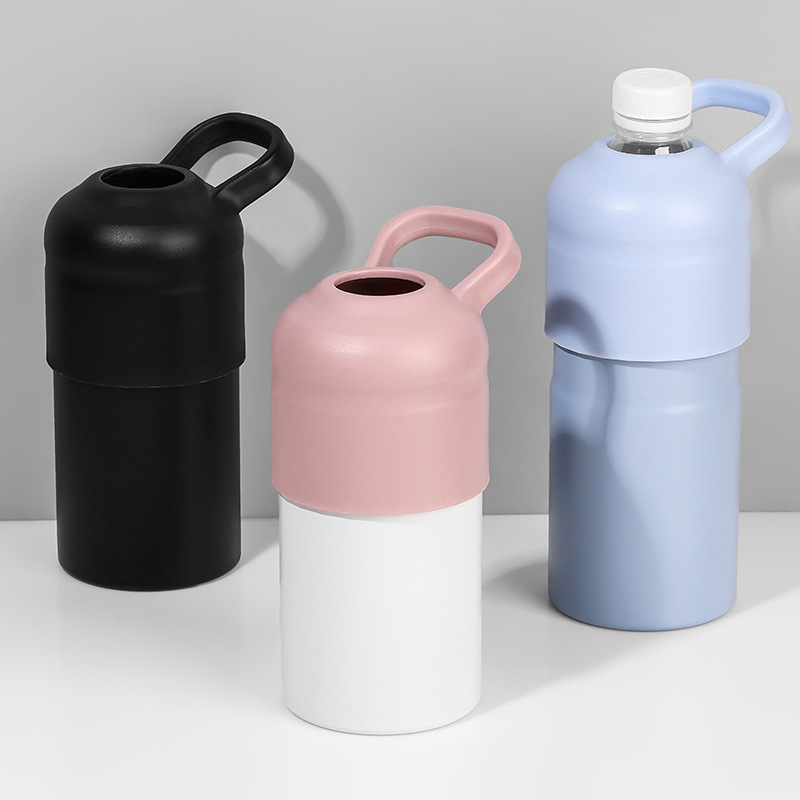 Japanese 500ml beverage bottle cold can double-layer stainless steel multifunctional 600ml outdoor beer cold cup