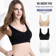 Cross-border foreign trade single layer large size no padded no rims vest bra sports sleep bra