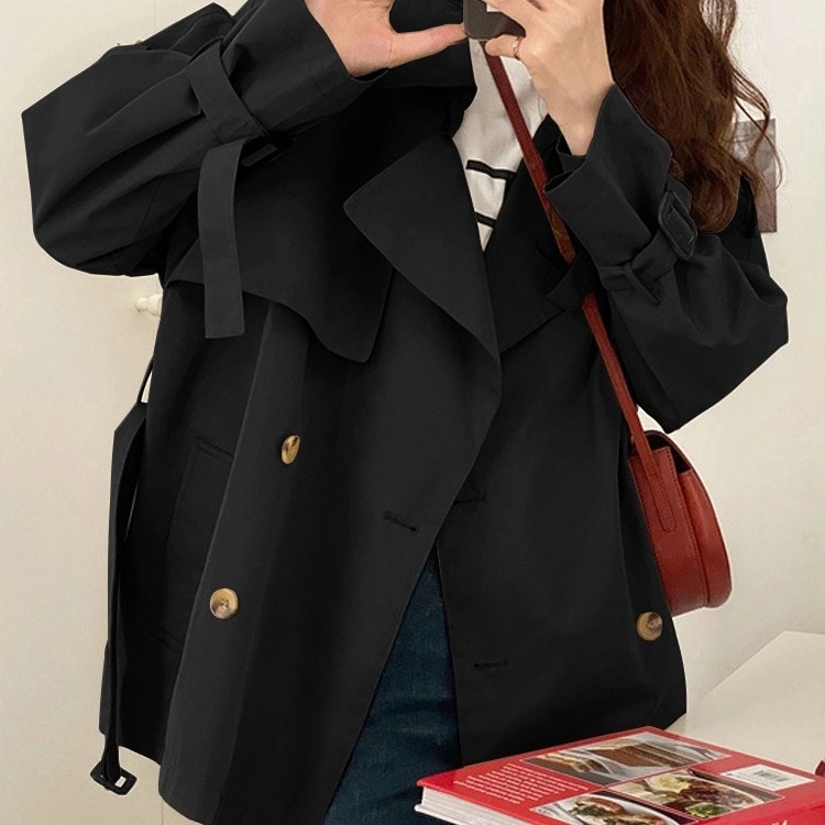 2024 early spring and autumn new style windbreaker coat for women, short style, small style, British style, popular this year