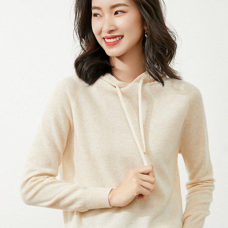 New long-sleeved hooded sweater women's pullover sweatshirt loose casual short top hoodie bottoming sweater