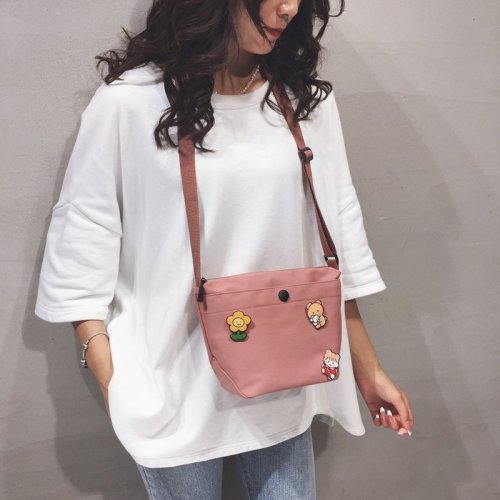 Crossbody bag wholesale fashion canvas small bag women's cute trendy handbag girly style large capacity mobile phone bag