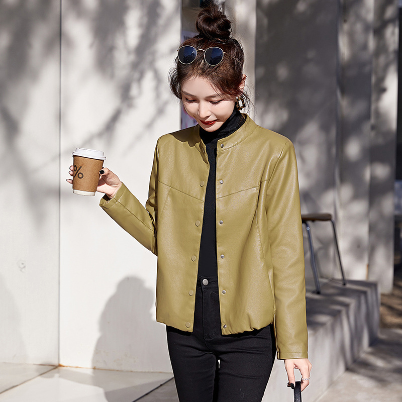 Brand design genuine leather jacket for women 2024 spring and autumn new loose slimming fashion high-end casual jacket top