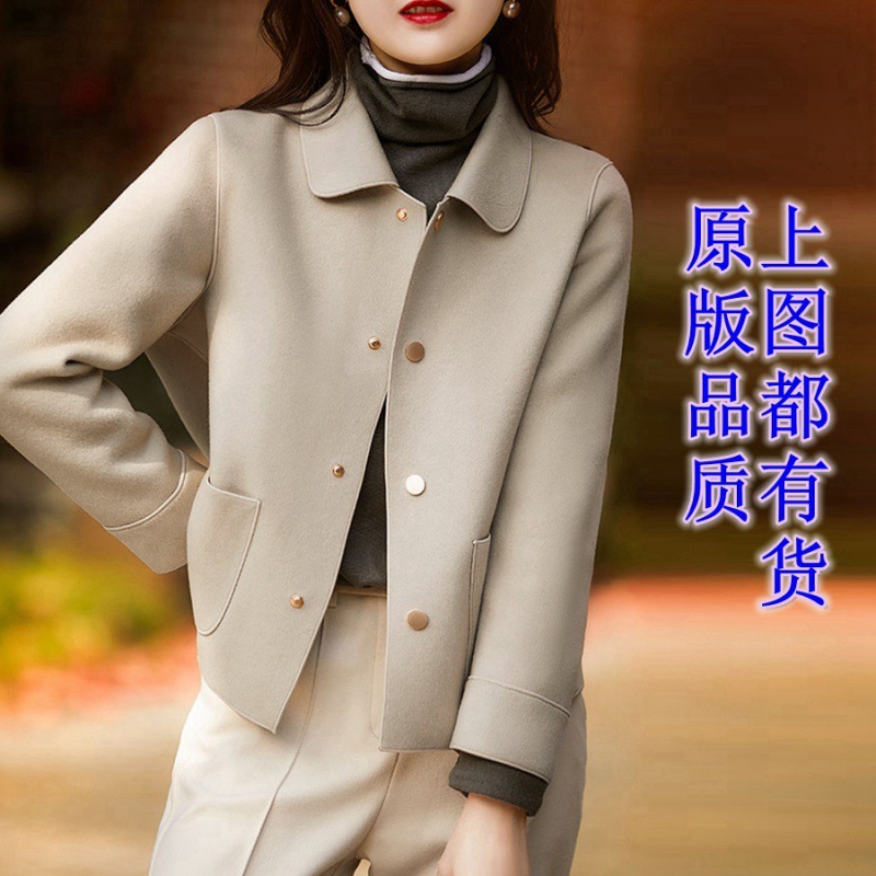 Japan and South Korea's spot WTG391664VL is a hot model with a good fit and good proportions!  Double-sided woolen short coat