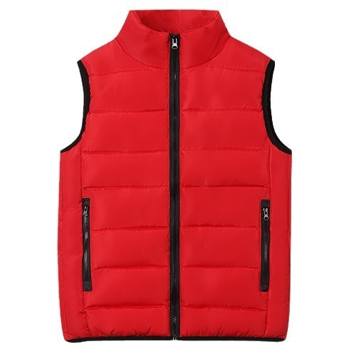 Customized zipper cotton vest work clothes, group charity activity waistcoat with LOGO printed volunteer red vest