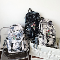 School bag for middle school students super cool style large capacity casual backpack Harajuku junior high school elementary school student backpack cross-border wholesale