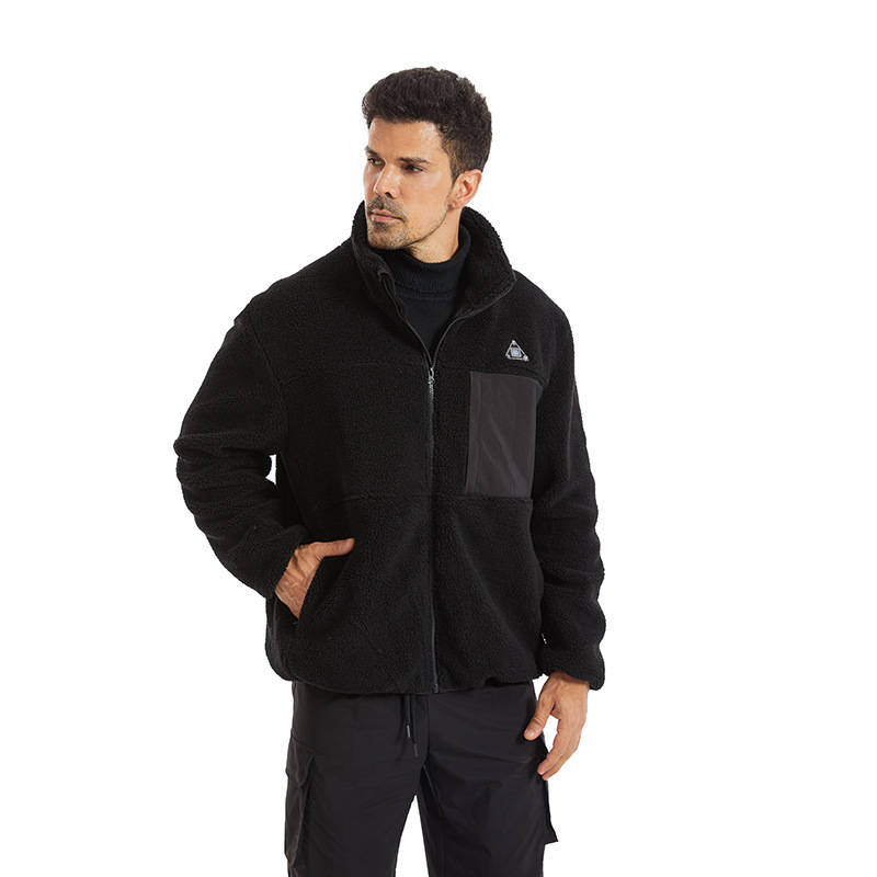 Cross-border exclusive fleece heating sweatshirt new four-zone heating smart jacket stand collar warm constant temperature polar fleece jacket