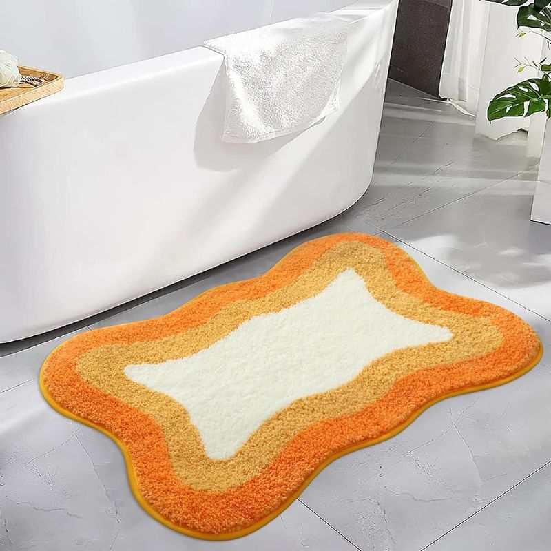 ins style gradient imitation cashmere carpet bathroom floor mat bedroom bedside blanket decorative mat entrance door mat