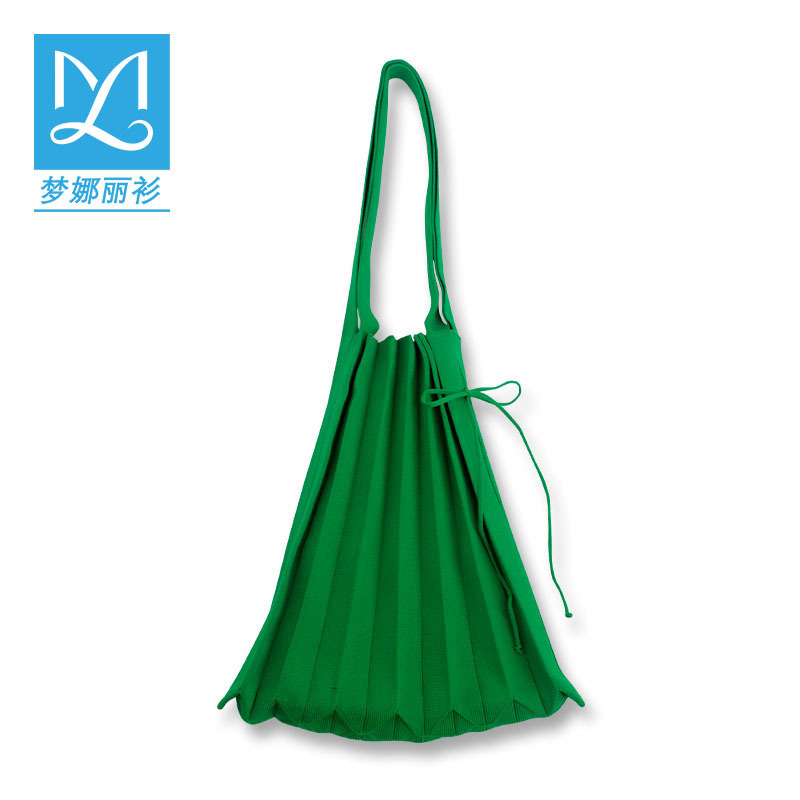 Amazon eBay Organ Shopping Bag Shoulder Handbag Student Versatile Japanese Folded Knitted Splicing Folding Bag