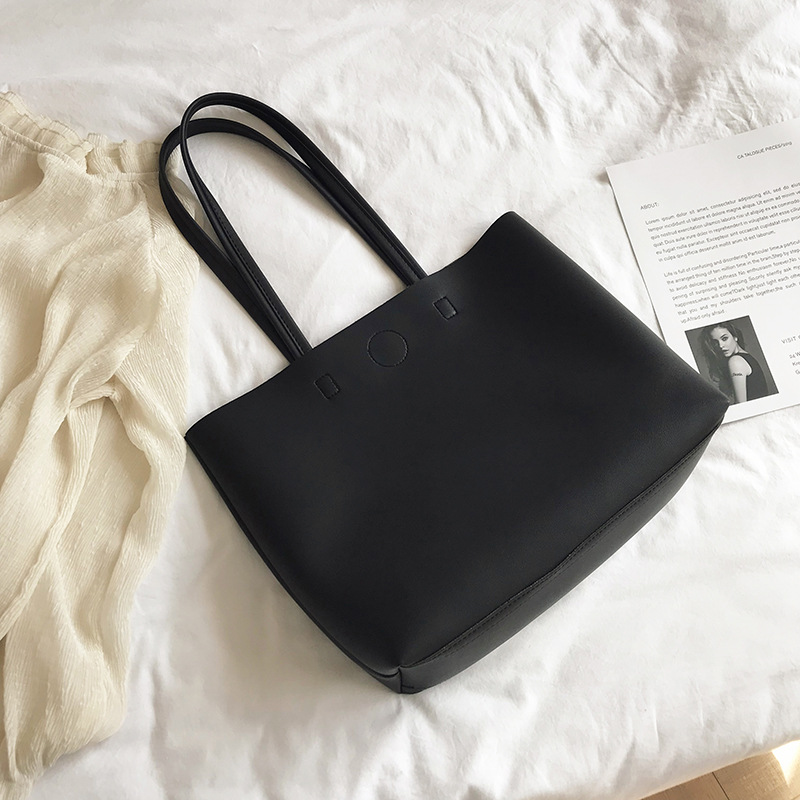 Horizontal Tote Bag Women's New Trendy Spring and Summer Fashion Handbag Shoulder Bag Large Bag Large Capacity Women's Bag Wholesale
