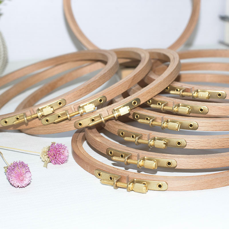 Cherish environmentally friendly beech wood embroidery stretch embroidery diy solid wood embroidery hoop adjustable cross stitch embroidery booth edge and angle crafts