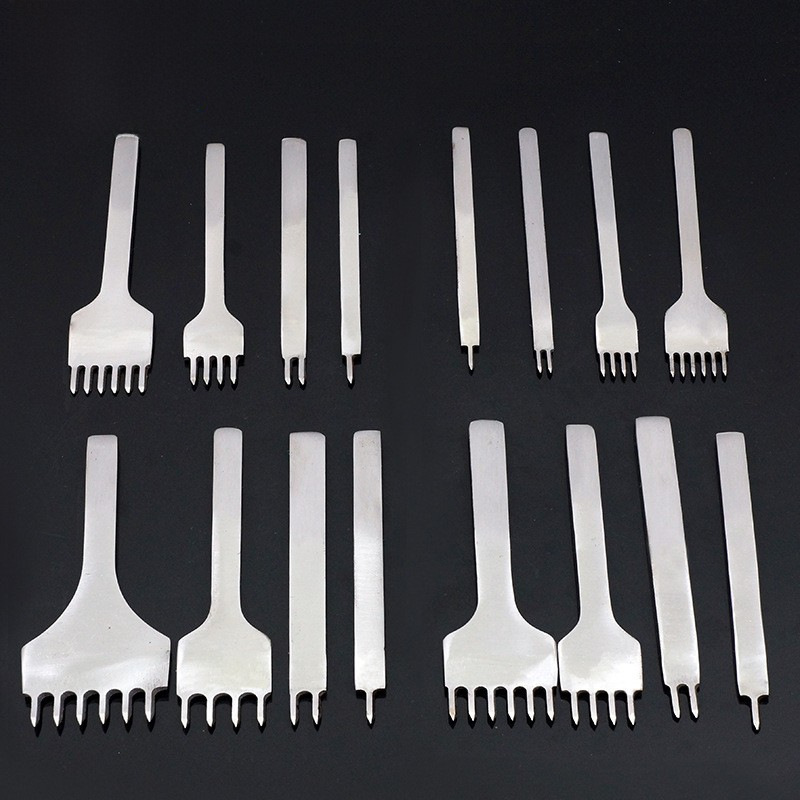 Golden carving white steel Lingzhan DIY leather tools Leather oblique flat chopping Lingzhan package hand-sewn leather art carving gloves