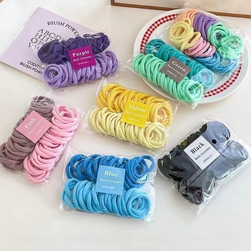 Internet celebrity style hair band elastic band for women, Korean version, high elasticity, 50 pieces, no damage to hair