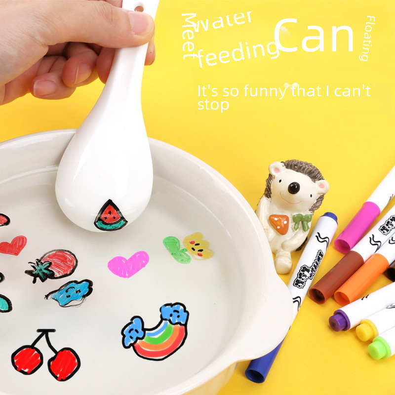 Internet celebrity children's magic water color floating pen water painting wholesale 12 colors 8 colors painting whiteboard pen