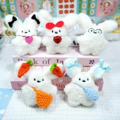 Squeaky cartoon cute glasses crazy little milk dog pendant plush cartoon doll backpack keychain