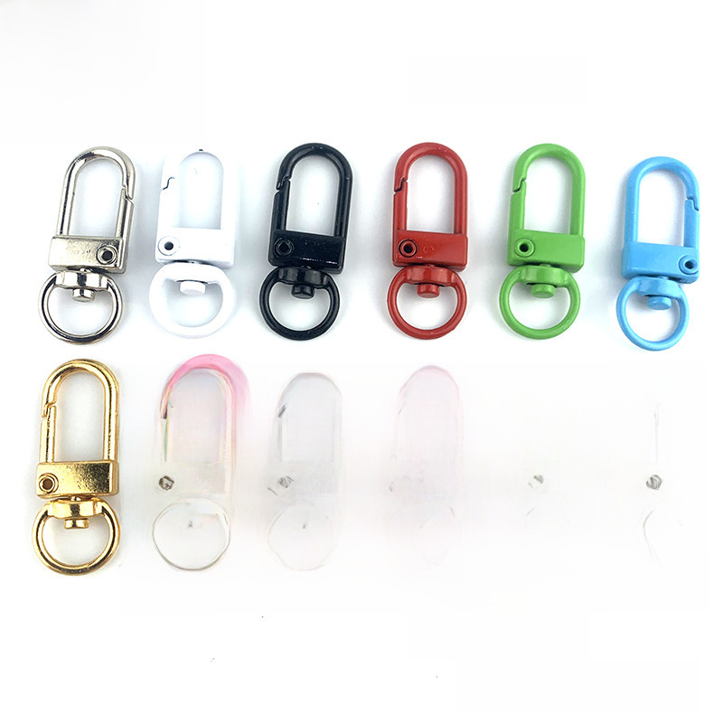 Wholesale paint candy three-point door buckle DIY metal U-shaped buckle with 8 characters luggage chain buckle accessories dog buckle