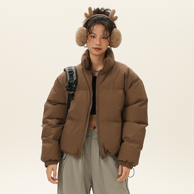 Jack Chuanyang cotton coat women's winter thickened short American casual stand-up collar bread coat repellent water-repellent cotton coat