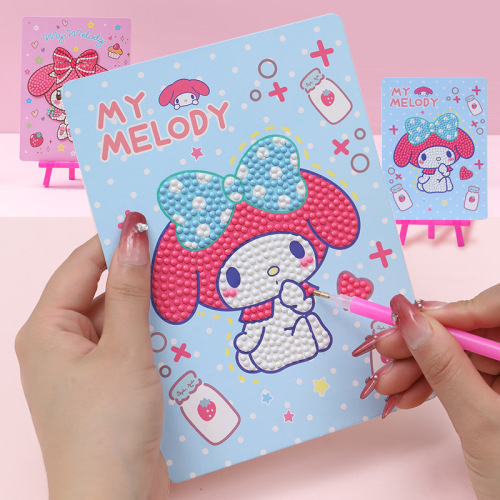 Children's Cartoon Diamond Painting 6-in-1 Handmade DIY Material Pack Girls Gift Stickers Educational Toy Stickers