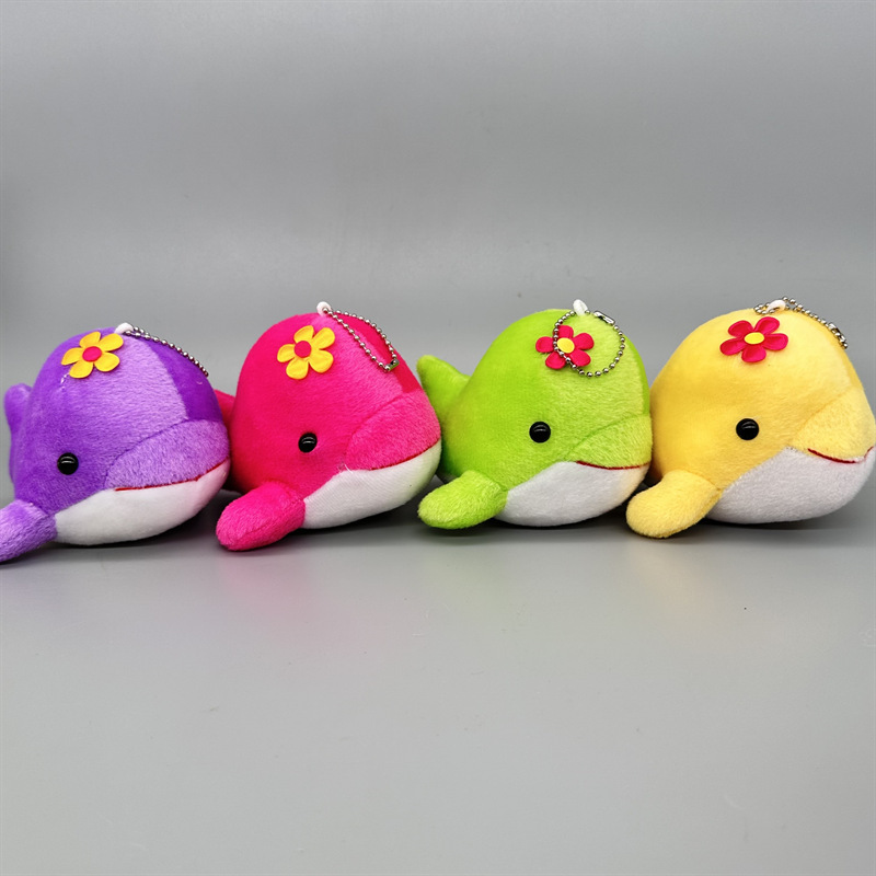 Claw machine plush doll cute little dolphin keychain pendant clothing bag accessories small gift wholesale