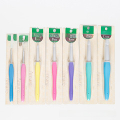 Japanese Coke Tools CLOVER New Color Ambiguous AMURE Series Candy Color Rainbow Thick Crochet Wool Crochet Hook