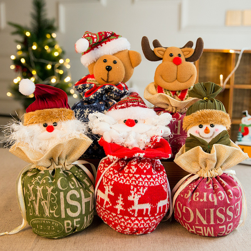 Christmas Gift Bag Christmas Eve Christmas Tote Bag Old Man Apple Bag Candy Ping An Fruit Children's Tote Bag