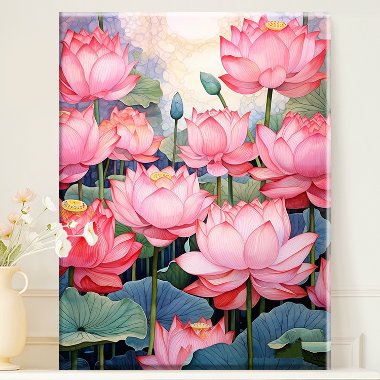 Flowers | 0 basic diy digital oil painting hand-painted handmade flower oil paint acrylic filled healing decompression painting