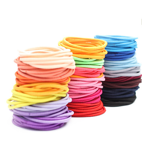 2mm/3mm/4mm nylon processed hair rope accessories seamless hair band rubber band headband