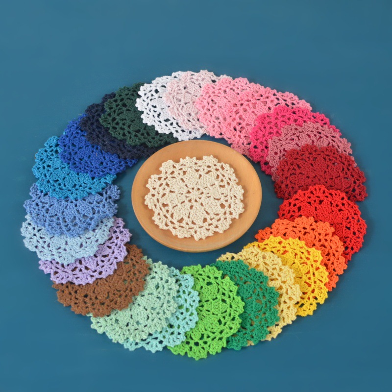 Handmade crocheted plate mat Xiaoju xsy10 color cotton thread 4g Amazon source LAZADAshapeebay