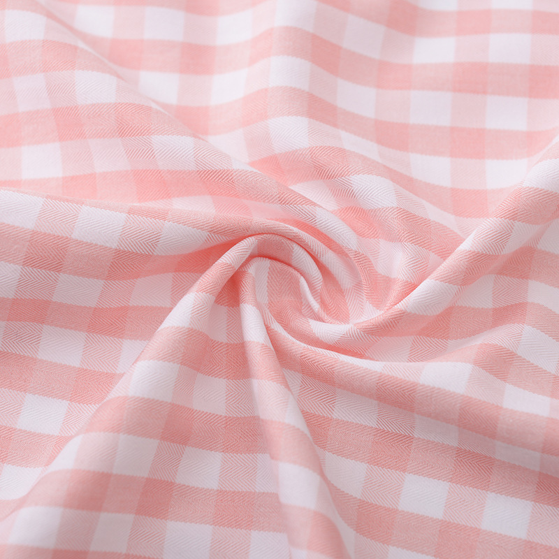 Spring and summer chaoyang plaid printed fabric in stock 160g jacquard plain weave bedding fabric wholesale