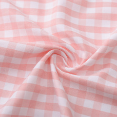 Spring and summer chaoyang plaid printed fabric in stock 160g jacquard plain weave bedding fabric wholesale
