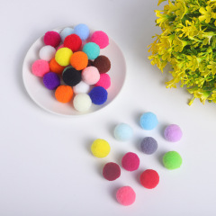 Spot color high-elastic hair ball size polyester plush ball diy accessories handmade toy hair ball wholesale