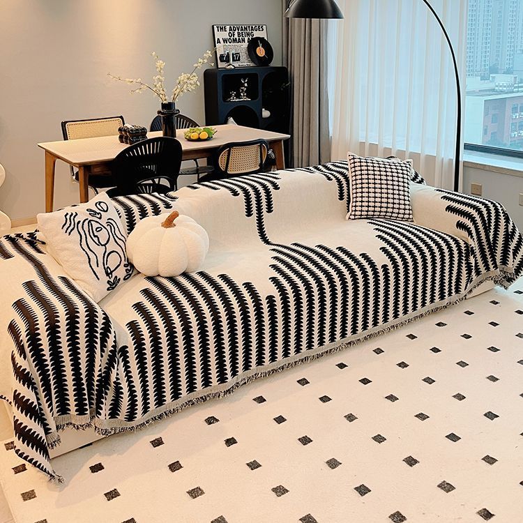 Simple and high-end four-season sofa cover chenille anti-cat scratch sofa towel double-sided sofa cover sofa blanket
