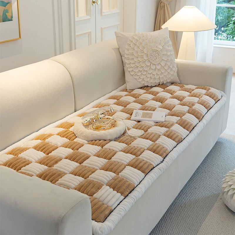 Foreign trade Korean hand-spliced ​​steamed bun cushion sofa cushion universal high-end thickened solid wood living room seat cushion for all seasons