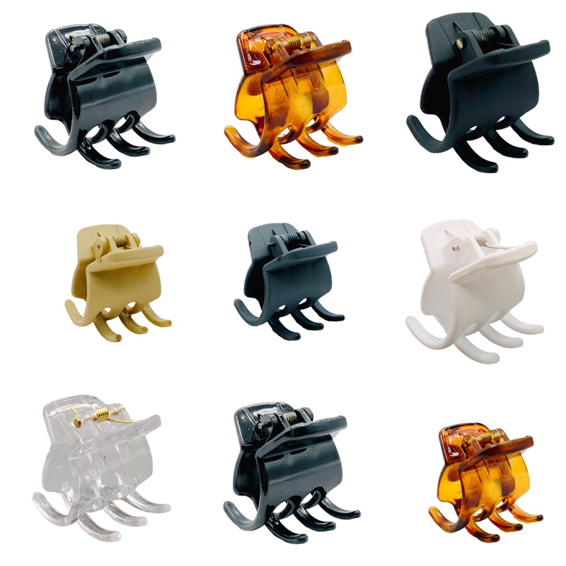 3.5CM square head clip black small grab clip half ponytail clip high ponytail fixed artifact top clip shark clip hairpin