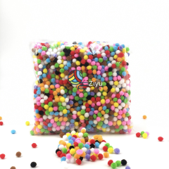 1cm colored pom pom factory direct sales diy polypropylene pom pom clothing accessories pom pom ready stock wholesale