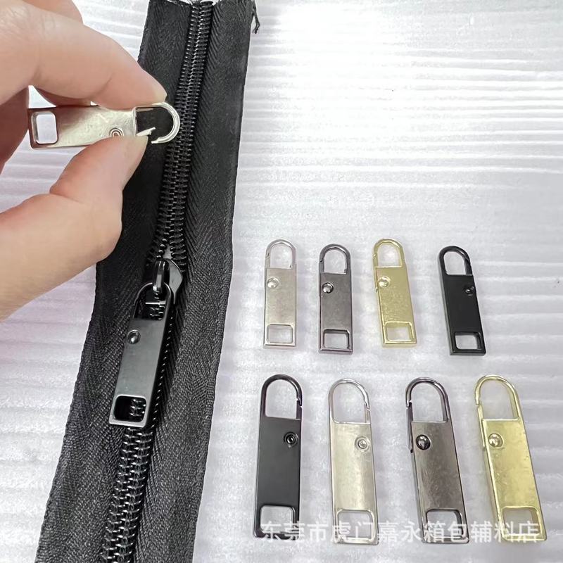 Metal zipper head, removable, repairable, replacement pull tab, bag, universal zipper, pendant, buckle, clothes, luggage accessories
