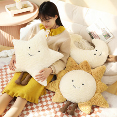 Cross-border ins starry sky sun pillow bedroom sofa cushion moon star cushion bed cushion living room cute