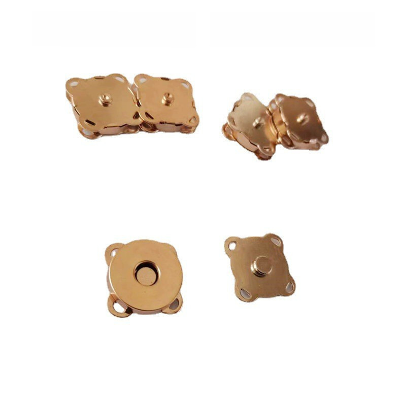 Factory direct sales 18mm plum blossom magnetic buckle hand-sewn invisible mother-in-law magnet button iron buckle concealed buckle hardware wholesale
