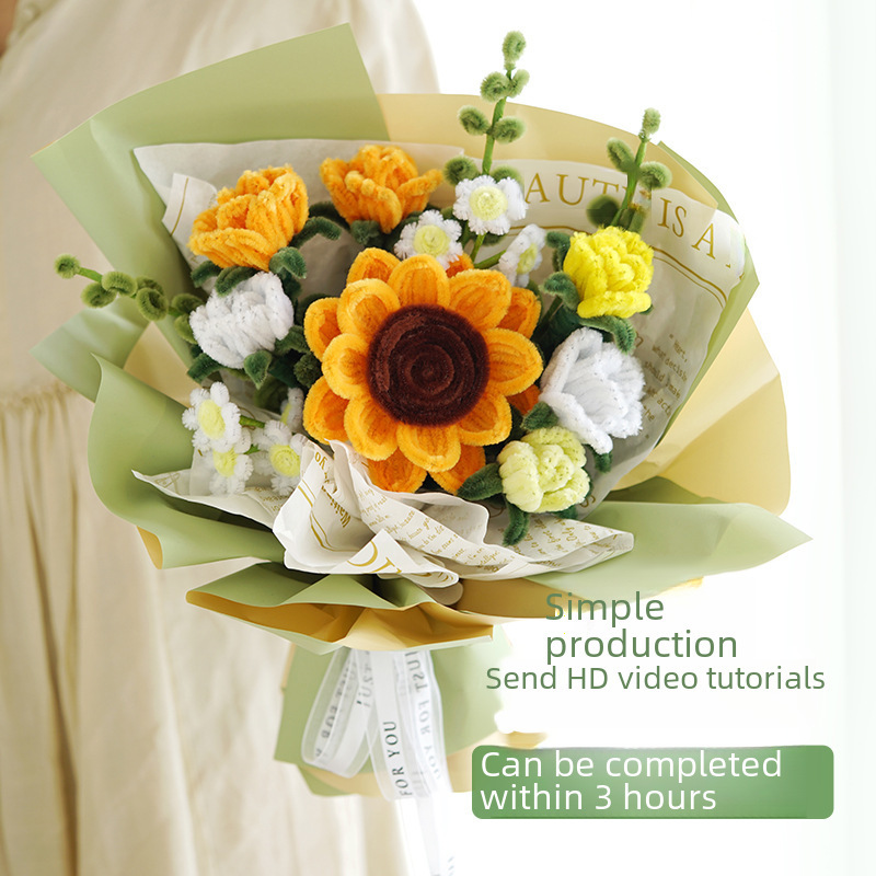 Handmade twist stick diy material package bouquet weaving production for best friends graduates day teachers day gifts wholesale