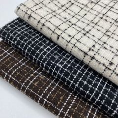 Woolen tweed, bright silk and small fragrant style fabric, thick floral woven woolen fabric, small fragrant style plaid fabric