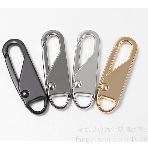 Detachable zipper head, lobster clasp slider, zinc alloy zipper head, universal slider, detachable replacement puller head