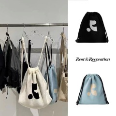 Autumn Rest And Recreation logo drawstring backpack