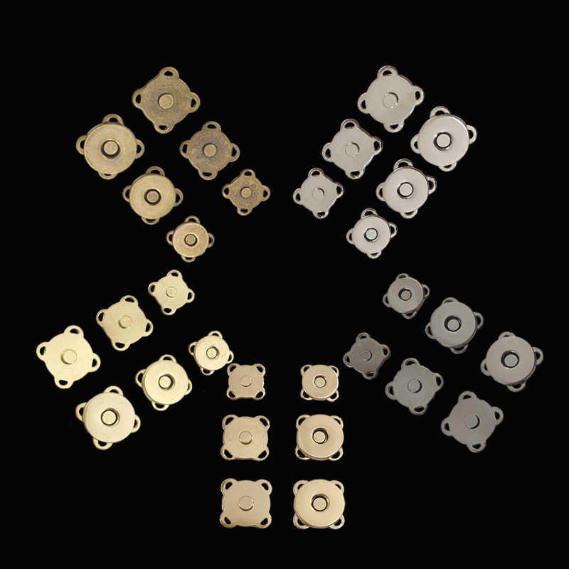 Factory direct supply plum blossom type magnet buckle hand-stitched plum blossom magnetic buckle suction buckle magnetic buckle 10mm 14mm 18mm button