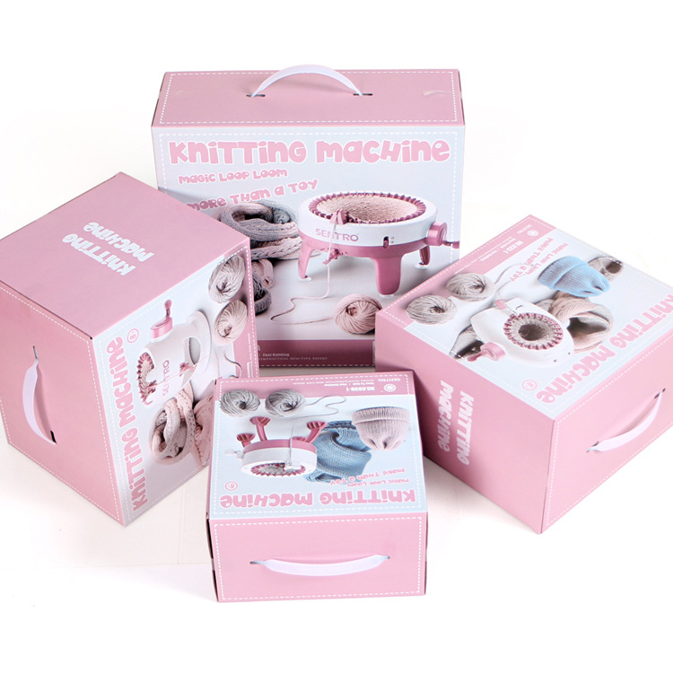 New children's star cylinder hand knitting wool machine DIY knitting machine artifact multi-specification play house toys