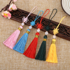 Spot 22 colors small Chinese knot tassel ear U disk mobile phone case tassel pendant small pendant bookmark accessories tassel