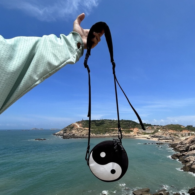 KALIN SHOP Canvas Round Shoulder Bag Tai Chi Bag