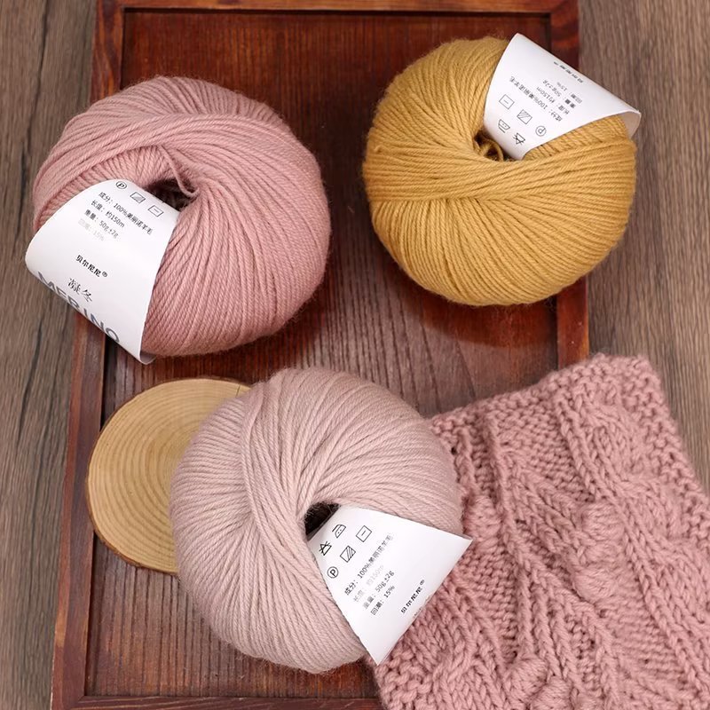 Merino wool thread 100 pure wool medium thick thread hand knitted sweater thread hand knitted hat coat stick needle thread