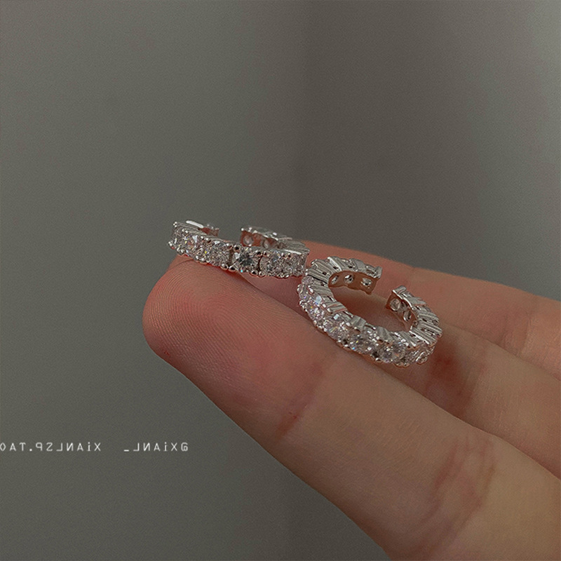 Ear bone clip light luxury high-end ear clip women without pierced niche earrings cool style earrings zircon ear bone clip wholesale