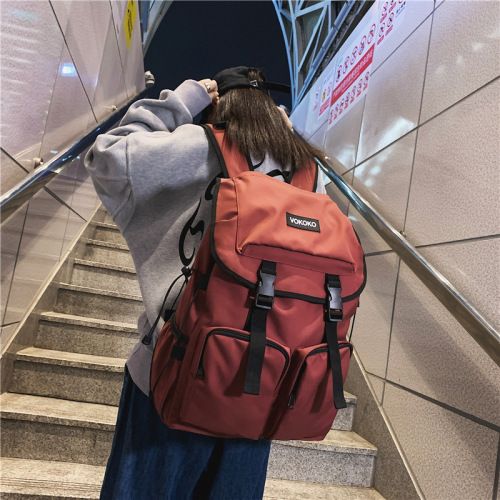  New School Bag Women’s Trendy Brand Middle School and High School College Student Backpack Men’s Workwear Korean Style Simple Large Capacity Backpack
