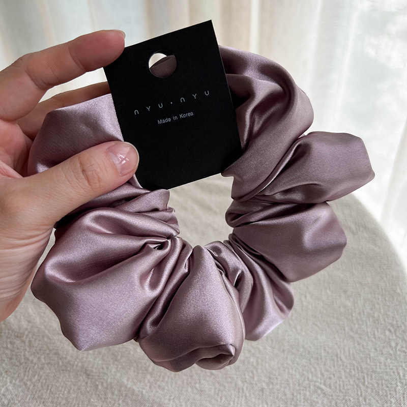 Zhang Xiaohui's same style, oversized simulated silk and cotton large intestine hair ring, soft and non-damaging, satin hair ring, flower hair accessories